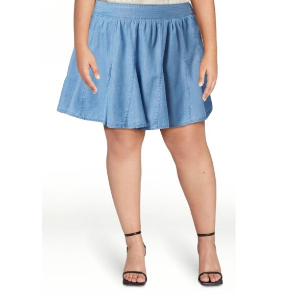 Jessica Simpson Women's 2X Plus High Waisted Pleated Skort/Shorts/Skirt New with - Picture 10 of 10